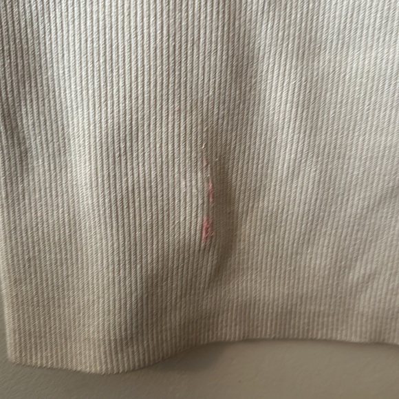 New Babaton Chase Ribbed Stretch Cream Midi Bodycon Knit Dress with Side Slit - Picture 9 of 13